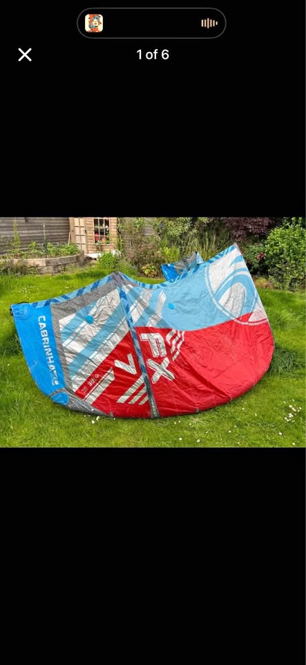 Cabrinha fx kitesurfing kite 7m sqm jumping boosting