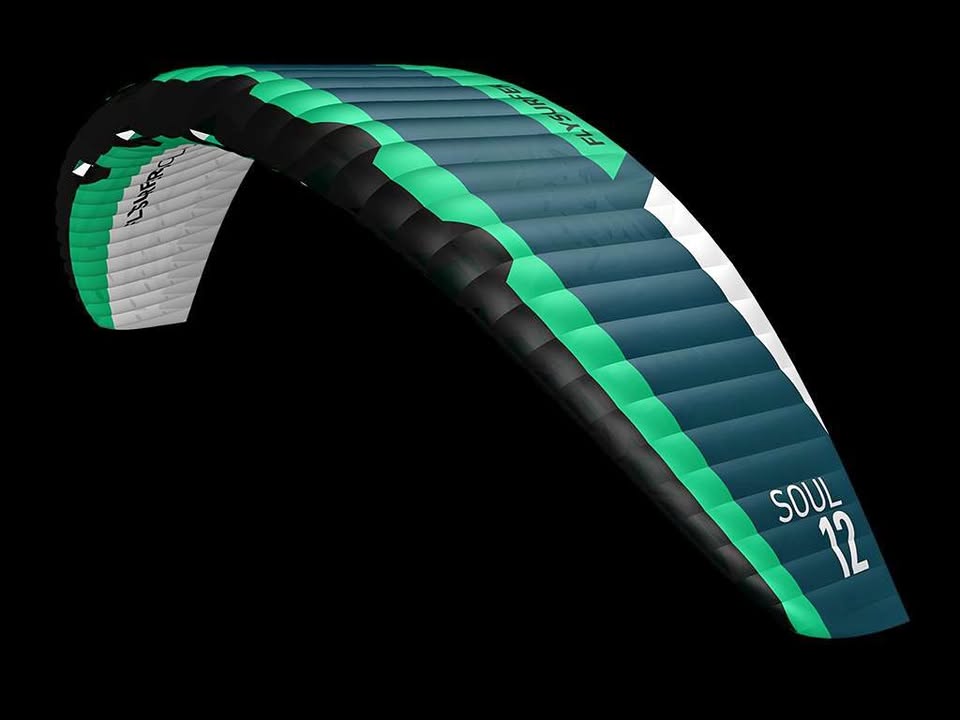 Latawiec Flysurfer soul V1 12m kitesurfing stan bardzo dobry second-hand kitesurf equipment