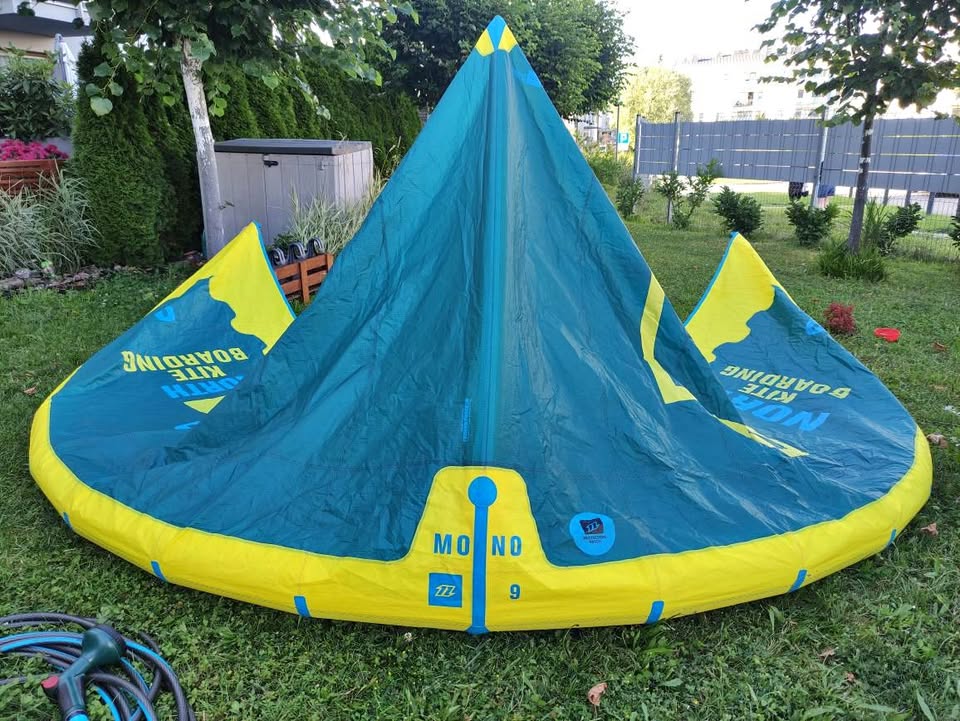 Latawiec kitesurfing North Mono 9m + bar Duotone + pompka North z manometrem